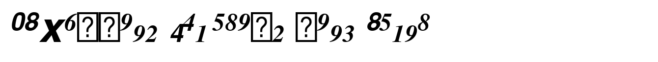 PIXymbols Fractions Bold Italic